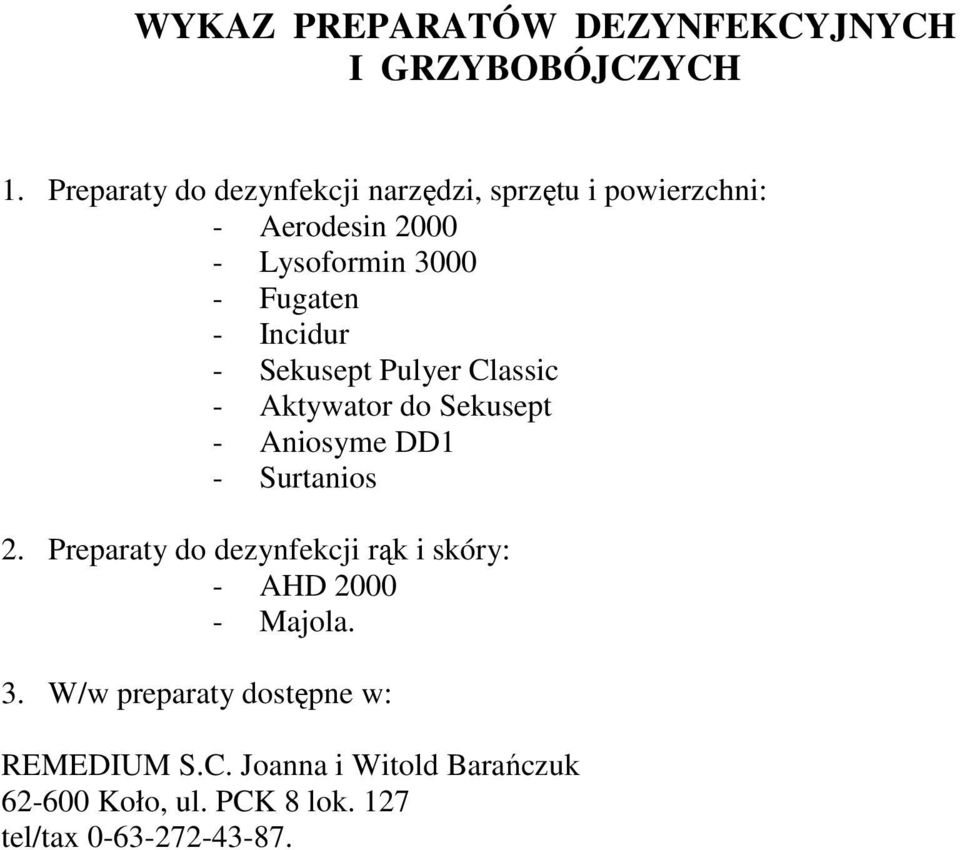 Incidur - Sekusept Pulyer Classic - Aktywator do Sekusept - Aniosyme DD1 - Surtanios 2.