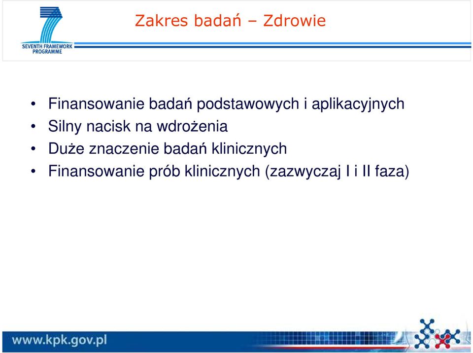 wdroŝenia DuŜe znaczenie badań klinicznych