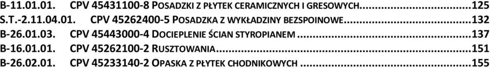 CPV 45443000-4 DOCIEPLENIE ŚCIAN STYROPIANEM... 137 B-16.01.