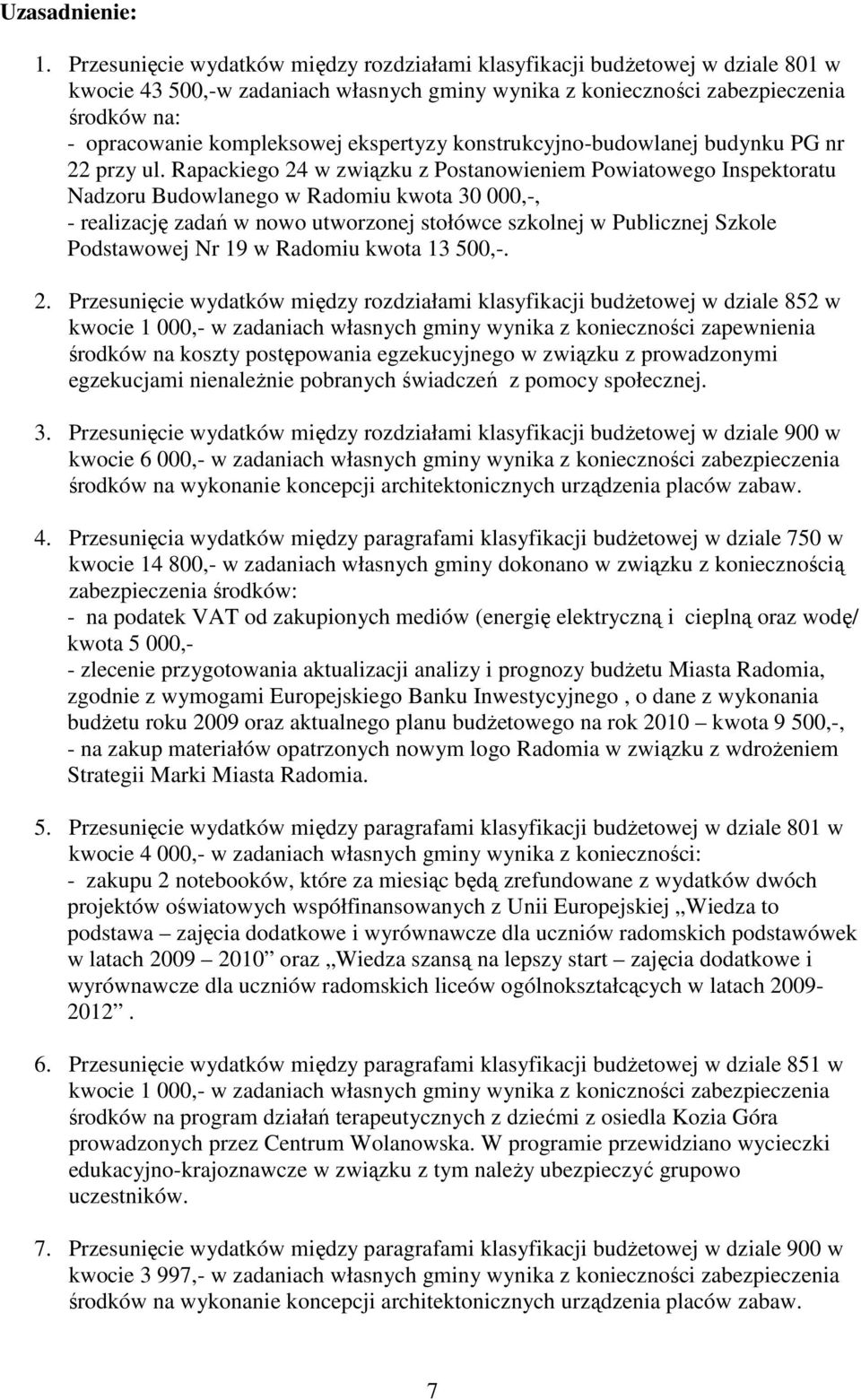 ekspertyzy konstrukcyjno-budowlanej budynku PG nr 22 przy ul.