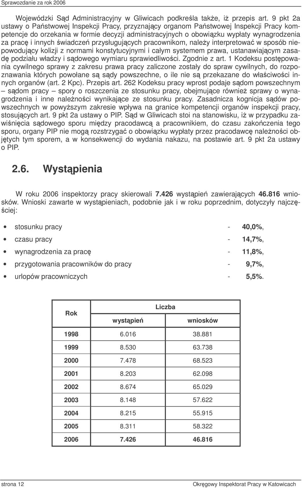 wiadcze przysługujcych pracownikom, naley interpretowa w sposób niepowodujcy kolizji z normami konstytucyjnymi i całym systemem prawa, ustanawiajcym zasad podziału władzy i sdowego wymiaru