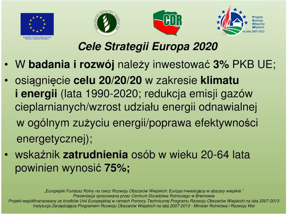 cieplarnianych/wzrost udziału energii odnawialnej w ogólnym zużyciu energii/poprawa