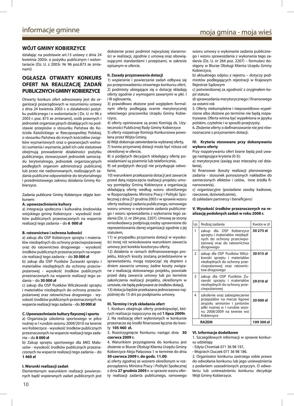 Pustków Wilczkowski sprzętu i materiałów niezbędnych do ochrony przeciwpożarowej oraz ratownictwa drogowego 3 zakup dla OSP Pustków Żurawski sprzętu i