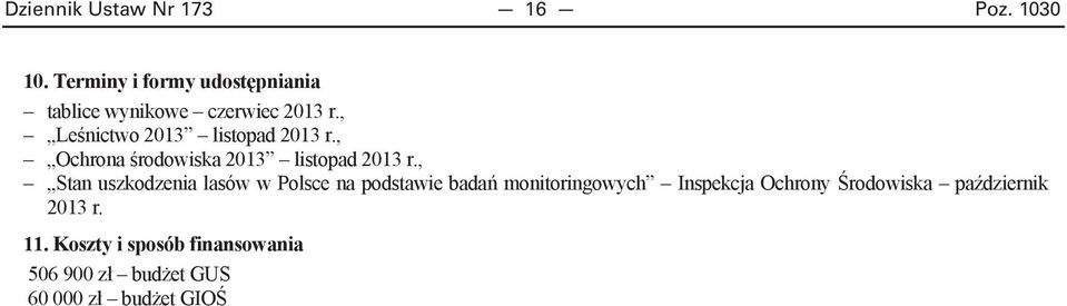 , Stan uszkodzenia lasów w Polsce na podstawie bada monitoringowych