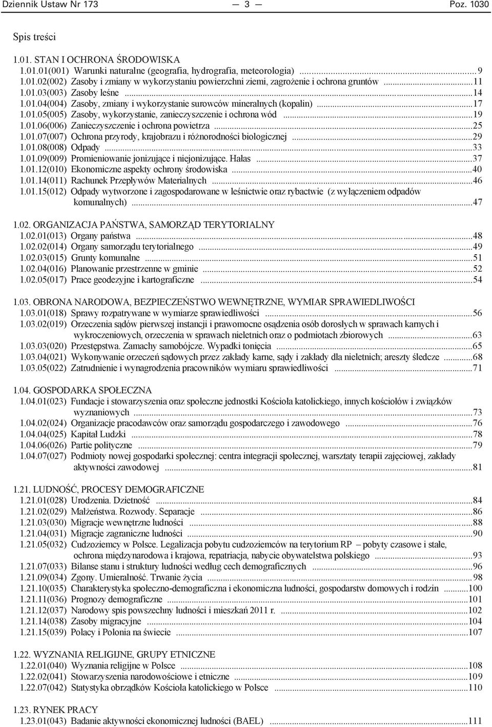 .. 25 1.01.07(007) Ochrona przyrody, krajobrazu i ró norodno ci biologicznej... 29 1.01.08(008) Odpady... 33 1.01.09(009) Promieniowanie jonizuj ce i niejonizuj ce. Ha as... 37 1.01.12(010) Ekonomiczne aspekty ochrony rodowiska.