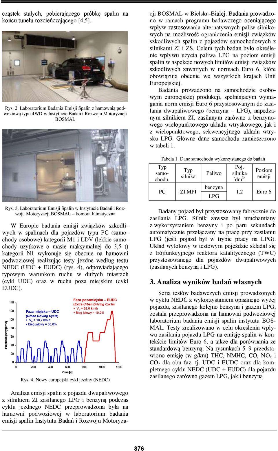 podczas cyklu jezdnego przeprowadzona była na hamowni podwoziowej w laboratorium badania emisji spalin Instytutu Badań i Rozwoju Motoryzacji BOSMAL w Bielsku-Białej.
