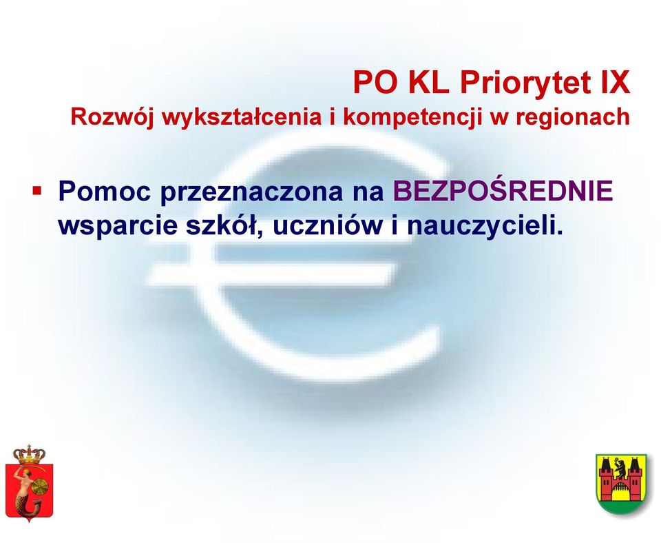 regionach Pomoc przeznaczona na