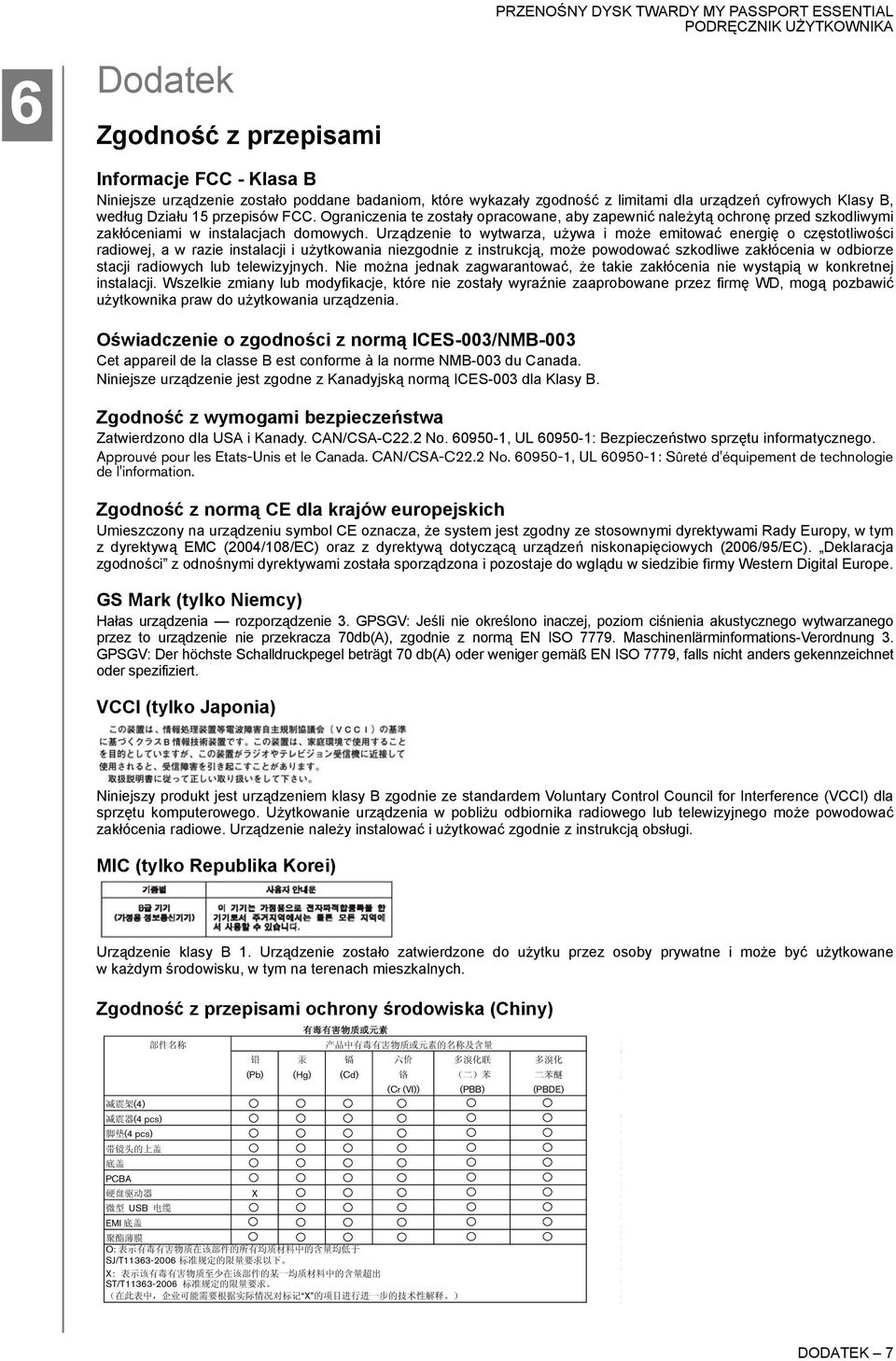 Urządzenie to wytwarza, używa i może emitować energię o częstotliwości radiowej, a w razie instalacji i użytkowania niezgodnie z instrukcją, może powodować szkodliwe zakłócenia w odbiorze stacji