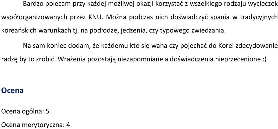 na podłodze, jedzenia, czy typowego zwiedzania.