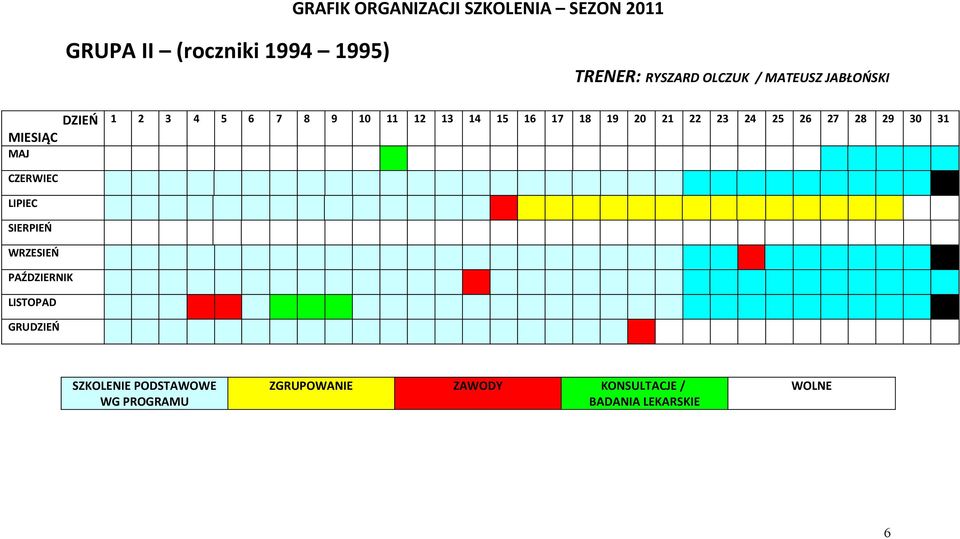 11 12 13 14 15 16 17 18 19 20 21 22 23 24 25 26 27 28 29 30 31 PAŹDZIERNIK LISTOPAD GRUDZIEŃ