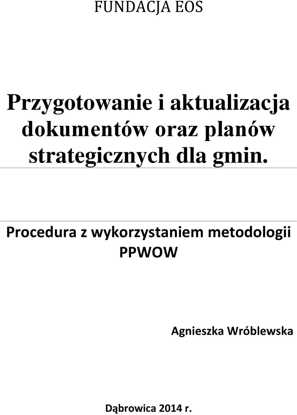 gmin. Procedura z wykorzystaniem