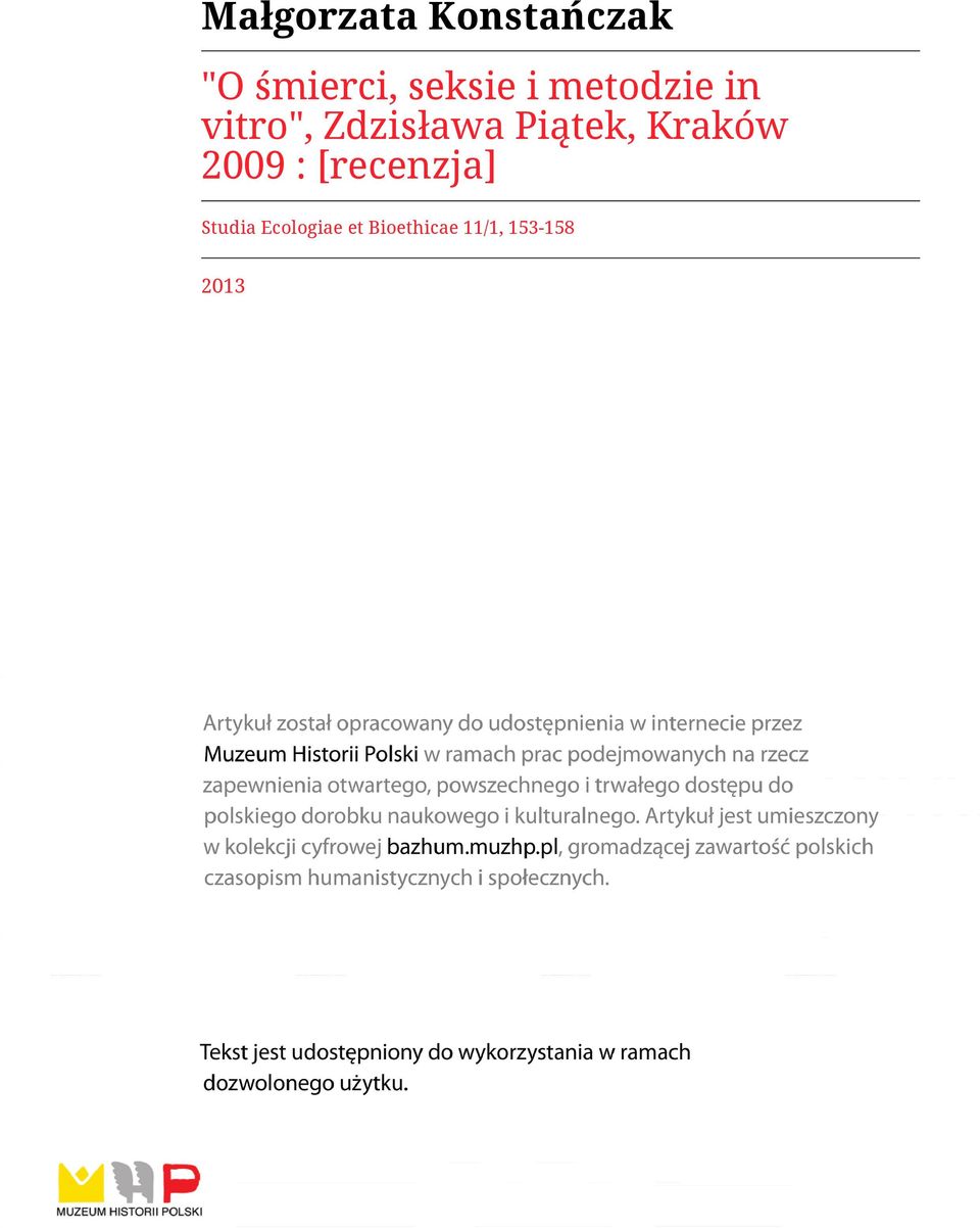 Piątek, Kraków 2009 : [recenzja]