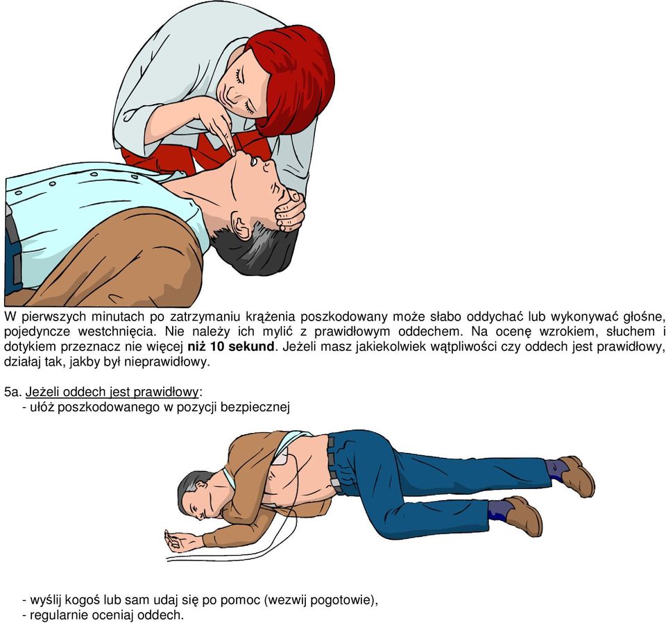 JeŜeli masz jakiekolwiek wątpliwości czy oddech jest prawidłowy, działaj tak, jakby był nieprawidłowy. 5a.