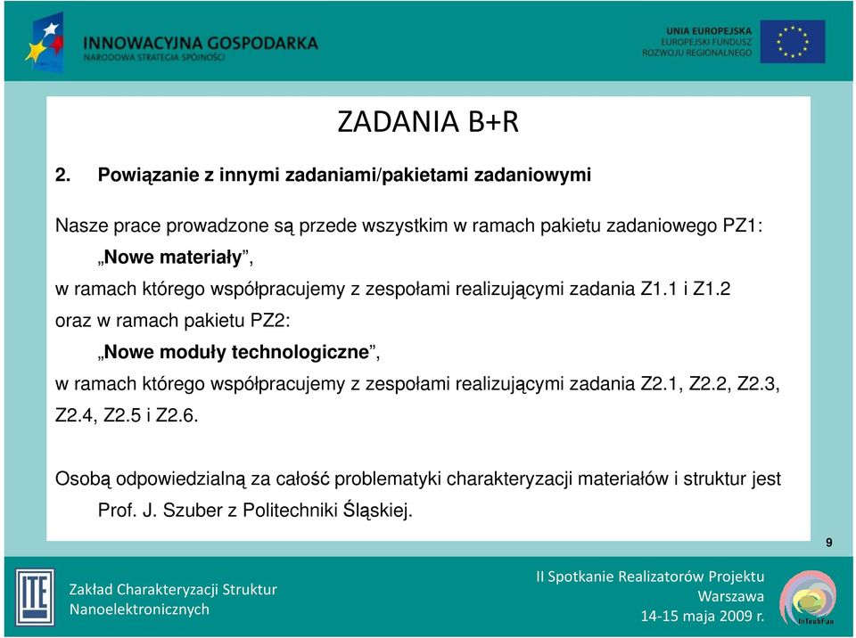 Nowe materiały, w ramach którego współpracujemy z zespołami realizującymi zadania Z1.1 i Z1.