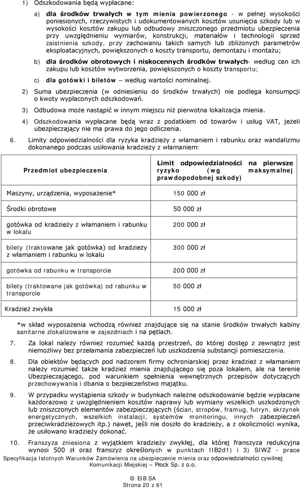 parametrów eksploatacyjnych, powiększonych o koszty transportu, demontażu i montażu; b) dla środków obrotowych i niskocennych środków trwałych- według cen ich zakupu lub kosztów wytworzenia,