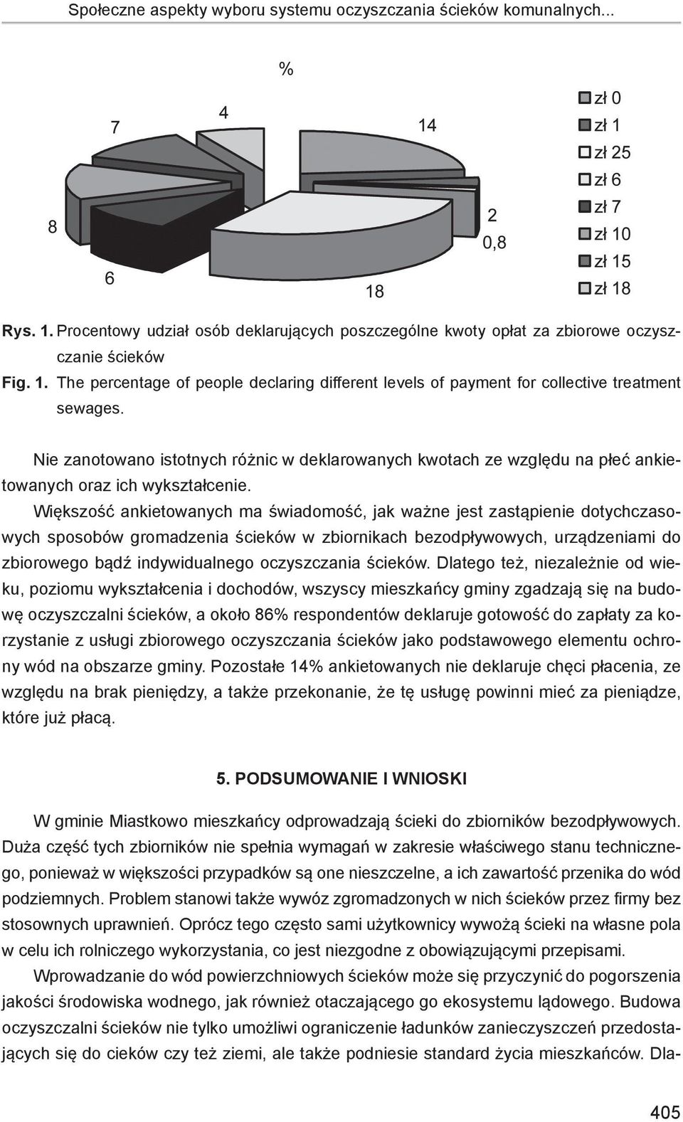 Większość ankietowanych ma świadomość, jak ważne jest zastąpienie dotychczasowych sposobów gromadzenia ścieków w zbiornikach bezodpływowych, urządzeniami do zbiorowego bądź indywidualnego