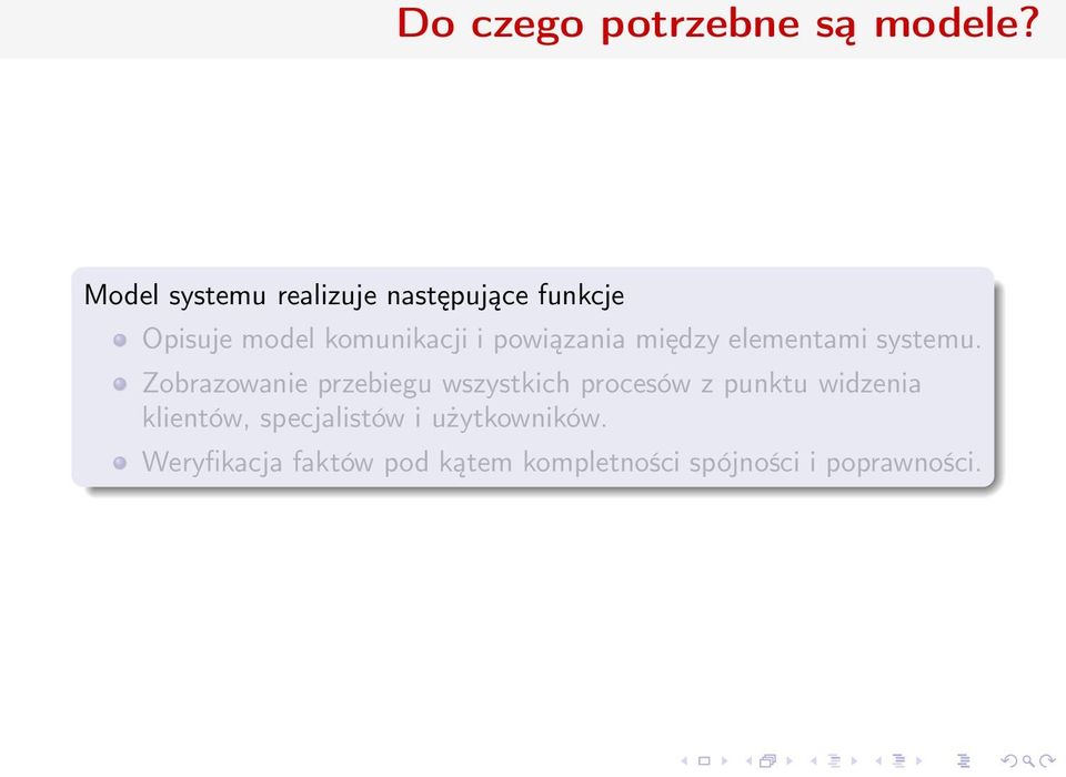 powiązania między elementami systemu.