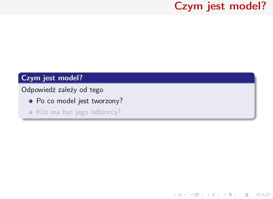 co model jest tworzony?