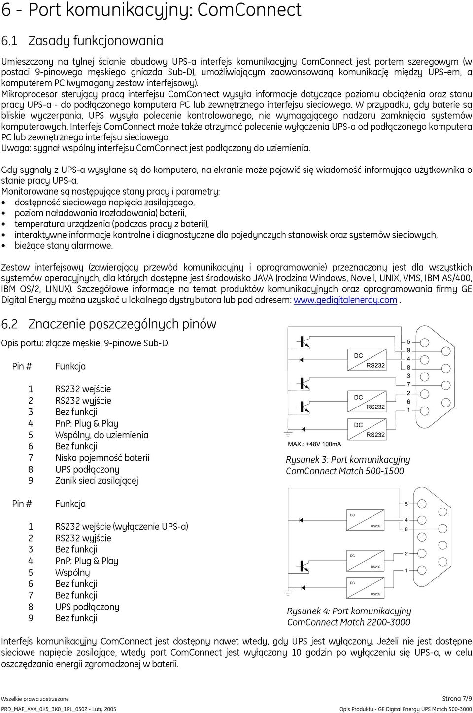 zaawansowaną komunikację między UPS-em, a komputerem PC (wymagany zestaw interfejsowy).