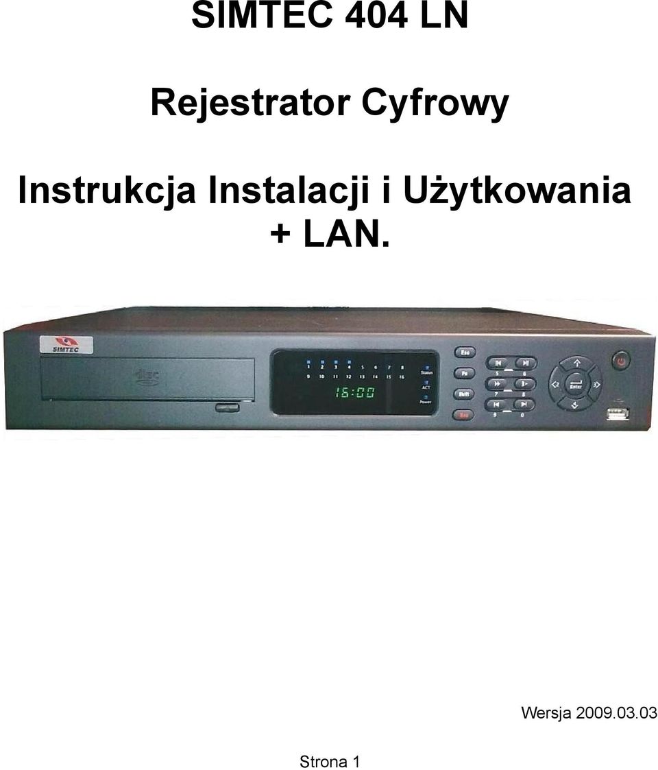 Instalacji i Użytkowania