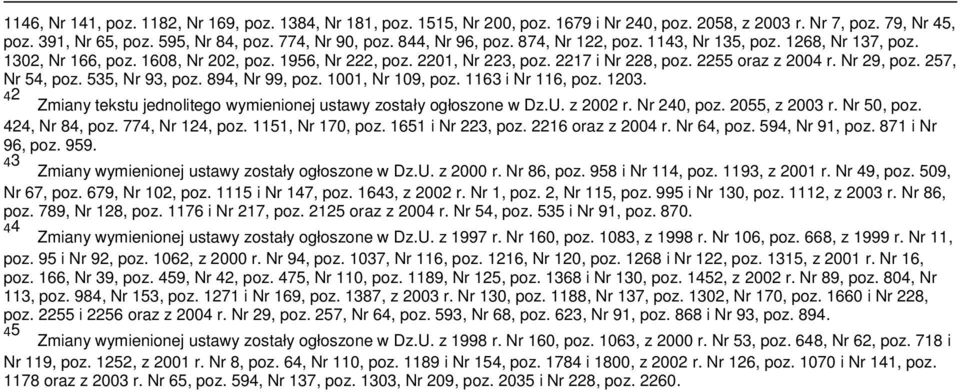 257, Nr 54, poz. 535, Nr 93, poz. 894, Nr 99, poz. 1001, Nr 109, poz. 1163 i Nr 116, poz. 1203. 42 Zmiany tekstu jednolitego wymienionej ustawy zostały ogłoszone w Dz.U. z 2002 r. Nr 240, poz.