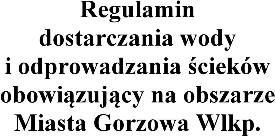 ścieków obowiązujący na