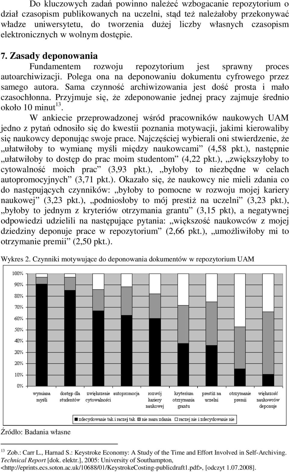 Polega ona na deponowaniu dokumentu cyfrowego przez samego autora. Sama czynność archiwizowania jest dość prosta i mało czasochłonna.