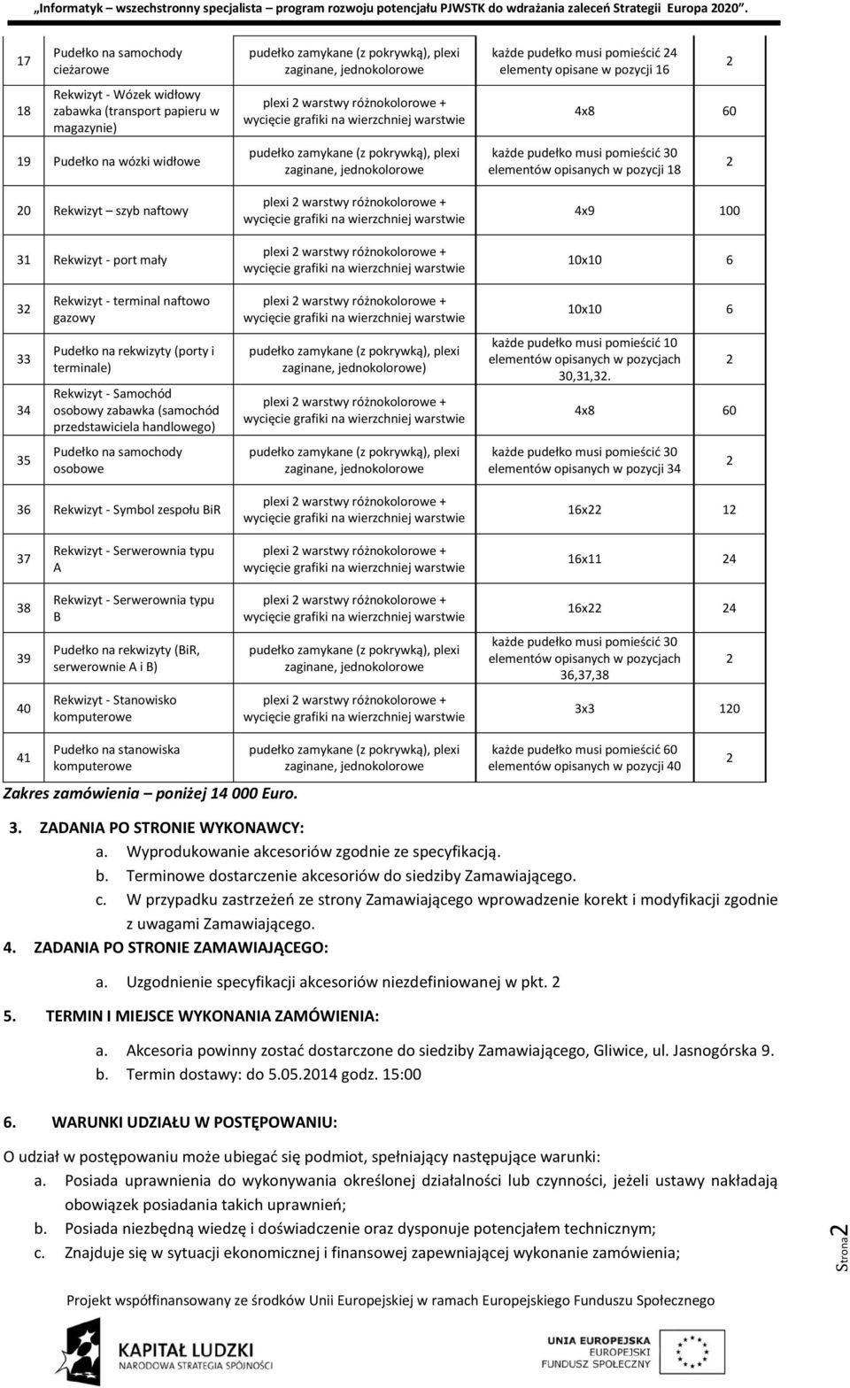 60 każde pudełko musi pomieścić 30 elementów opisanych w pozycji 18 4x9 100 10x10 6 3 terminal naftowo gazowy 10x10 6 33 34 rekwizyty (porty i terminale) Samochód osobowy zabawka (samochód