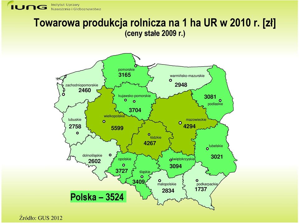 3704 łódzkie 4267 warmińsko-mazurskie 2948 3081 podlaskie mazowieckie 4294 lubelskie