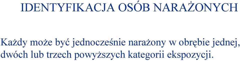 narażony w obrębie jednej, dwóch