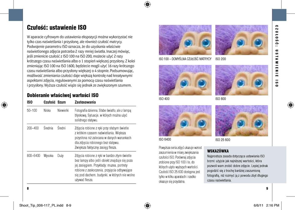 Inaczej mówiąc, jeśli zmienicie czułość z ISO 100 na ISO 200, możecie użyć 2 razy krótszego czasu naświetlania albo o 1 stopień większej przysłony.