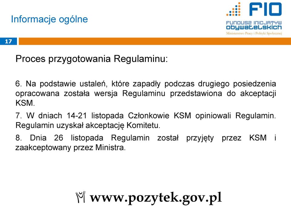 Regulaminu przedstawiona do akceptacji KSM. 7.