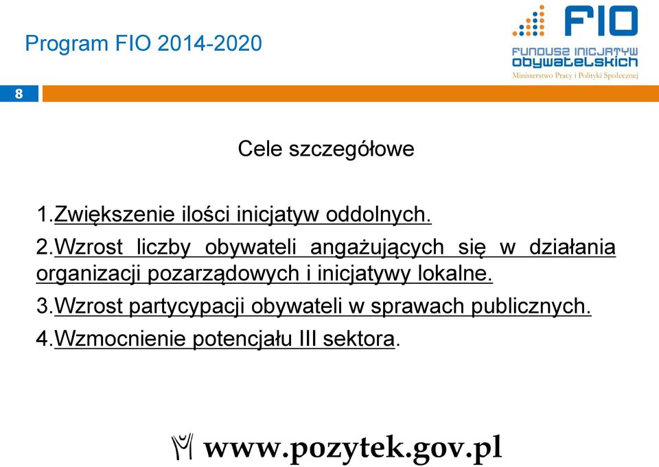 Wzrost liczby obywateli angażujących się w działania organizacji