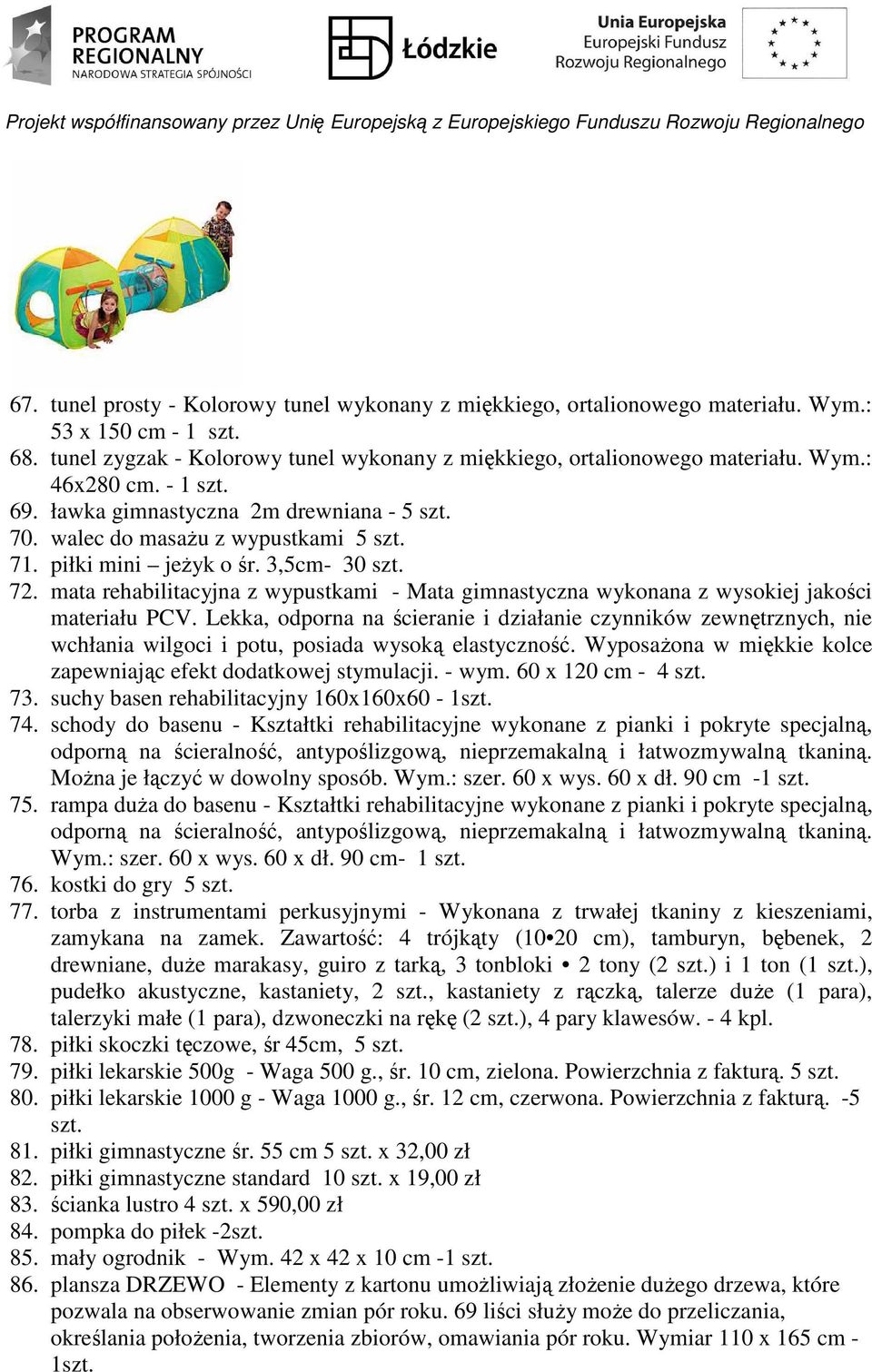 mata rehabilitacyjna z wypustkami - Mata gimnastyczna wykonana z wysokiej jakości materiału PCV.