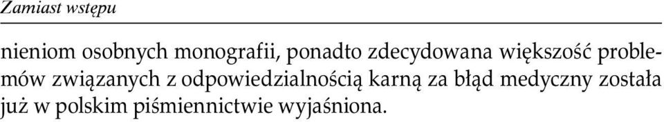 związanych z odpowiedzialnością karną za błąd