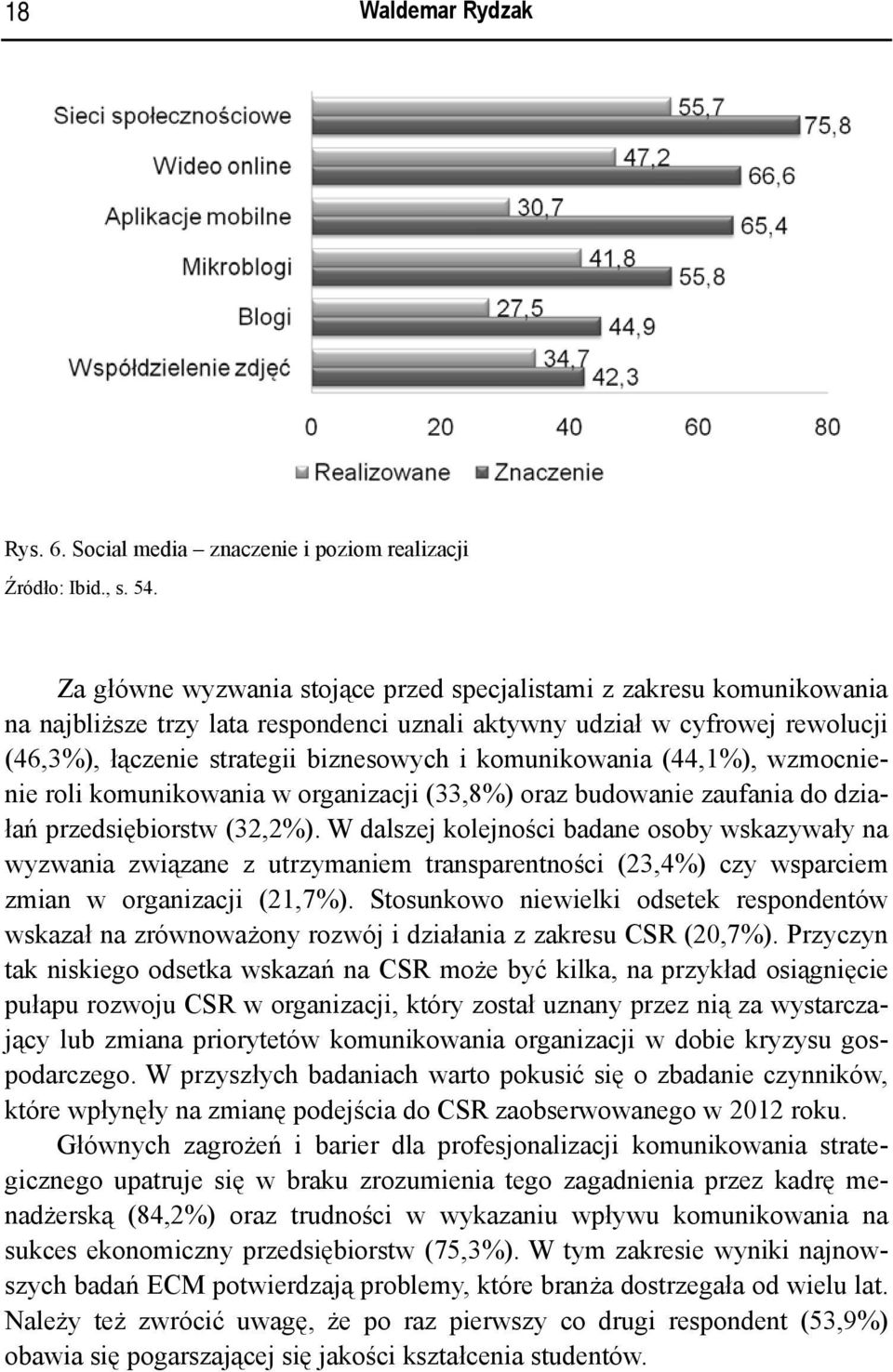 komunikowania (44,1%), wzmocnienie roli komunikowania w organizacji (33,8%) oraz budowanie zaufania do działań przedsiębiorstw (32,2%).