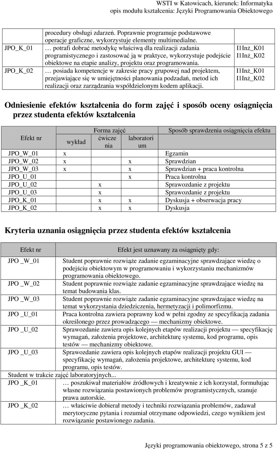 posiada kompetencje w zakresie pracy grupowej nad projektem, przejawiające się w umiejętności planowania podzadań, metod ich realizacji oraz zarządzania współdzielonym kodem aplikacji.