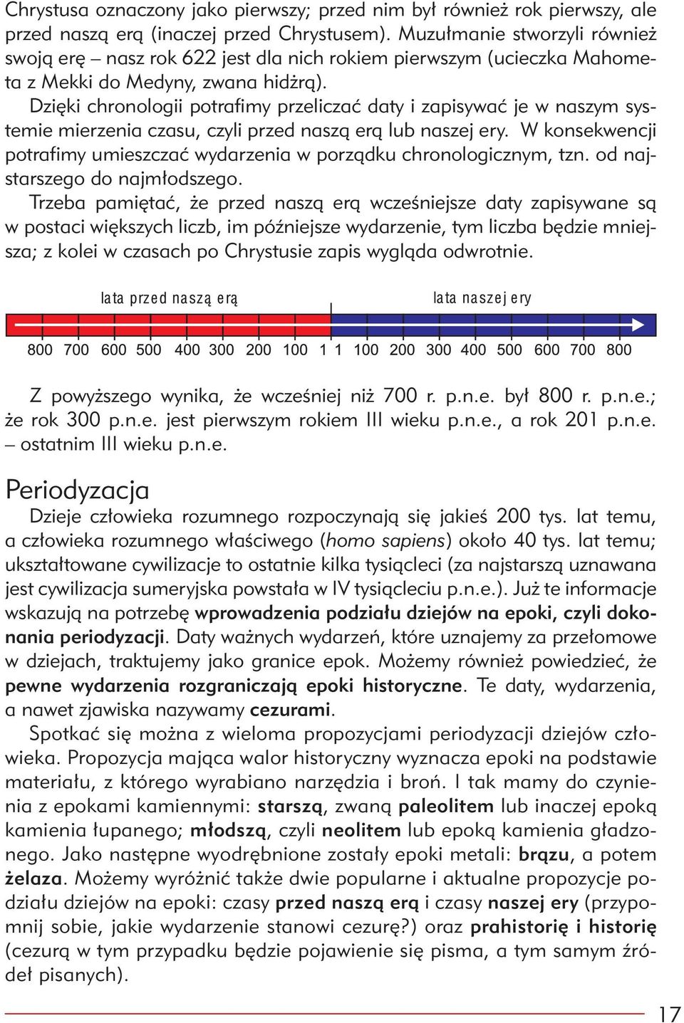 Dzięki chronologii potrafimy przeliczać daty i zapisywać je w naszym systemie mierzenia czasu, czyli przed naszą erą lub naszej ery.