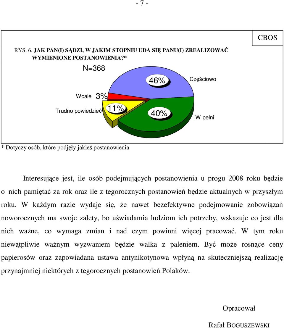 nich pamiętać za rok oraz ile z tegorocznych postanowień będzie aktualnych w przyszłym roku.