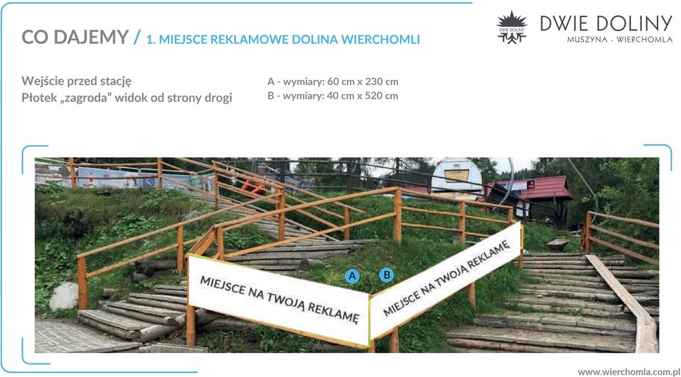 Wejście przed stację Płotek zagroda widok