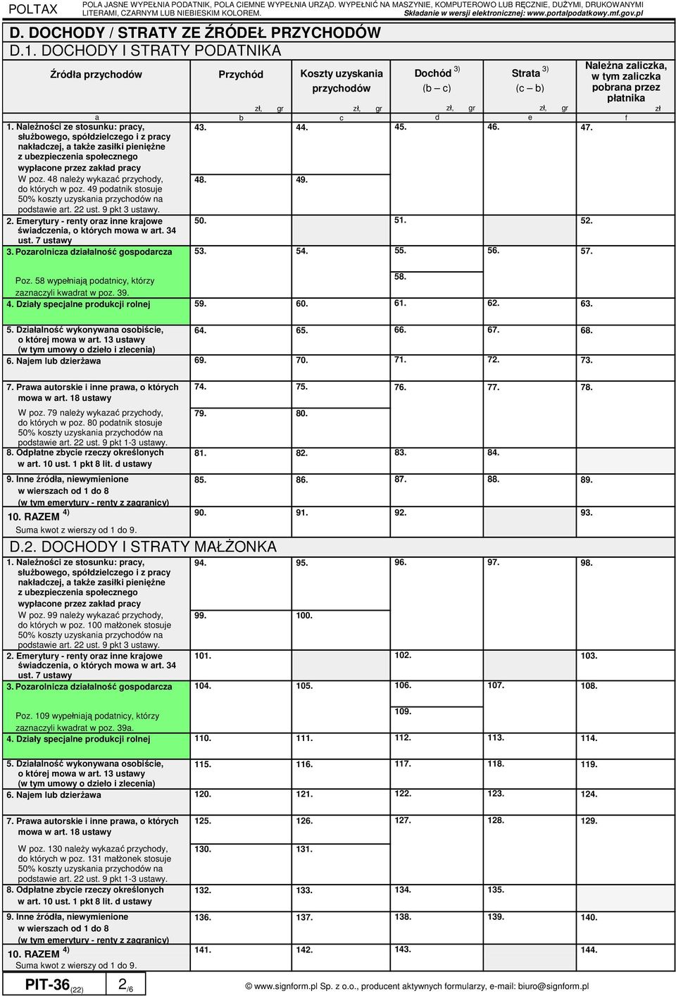 Należności ze stosunku: pracy, 43. 44. 45. 46. 47. służbowego, spółdzielczego i z pracy nakładczej, a także zasiłki pieniężne z ubezpieczenia społecznego wypłacone przez zakład pracy W poz.