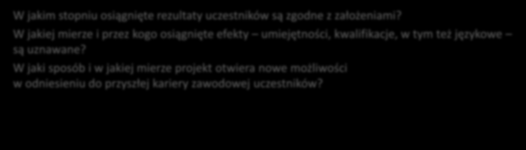 3.9. Uznawanie osiągnięć W jakim stopniu osiągnięte rezultaty uczestników są zgodne z założeniami?