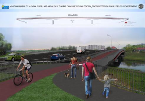 DZIAŁANIE 3.2.1 Przebudowa oraz modernizacja układu komunikacyjnego miasta Zadanie 2 Przebudowa mostu w ciągu ul. Niemodlińskiej W 2015 r. trwały prace projektowe na realizację ww. zadania.