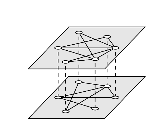 4 Sieci wielopoziomowe b)multiplex Networs Sieć wielopoziomowa jest to sieć, w tórej występuje wiele