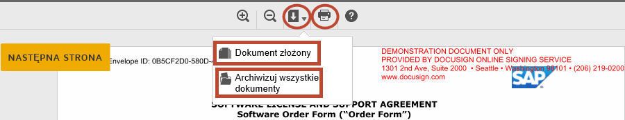 b. Kliknij przycisk Kontynuuj, aby unieważnić dokument, albo przycisk Zakończ później, aby zażądać wprowadzenia zmian. Kliknięcie przycisku Anuluj spowoduje przejście z powrotem do dokumentu. 5.