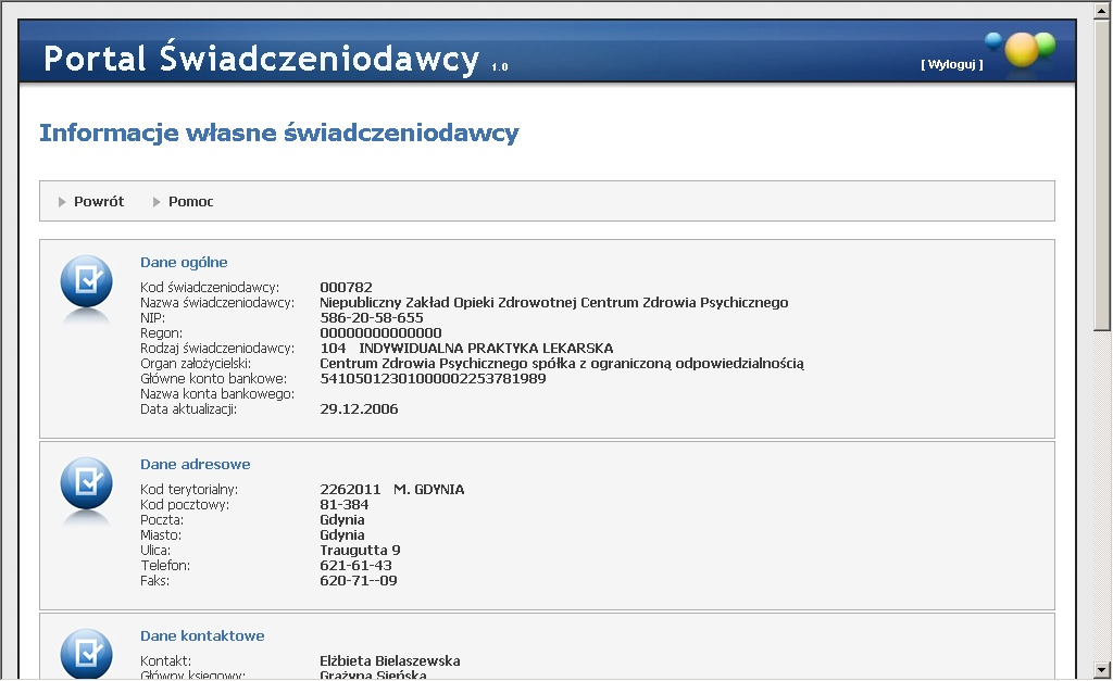 Personel Świadczeniodawcy 58 3.2.10 Zmiana danych personalnych Portal Świadczeniodawcy/Personel świadczeniodawcy (Rodzaj wniosku 04). Schemat działania jak przy wniosku zmiany danych.