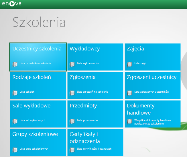 Rozliczanie szkoleń Pierwszą czynnością, którą należy wykonać jest wygenerowanie dokumentów zapotrzebowania na szkolenie (ZNS) dla uczestników szkolenia.