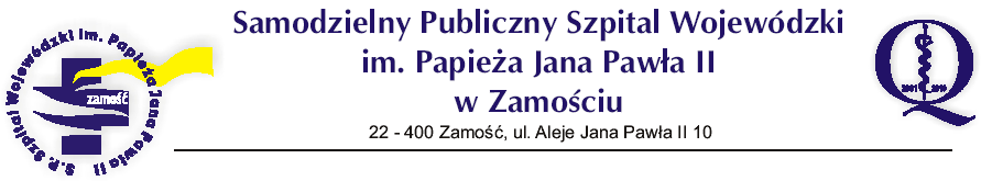 Zamość, dnia 16 kwietnia 2009 r Zamość, dnia 25 września 2009 r. AZP.3320/ 55/ 08858 /09 Dotyczy: wyjaśnienia treści SIWZ. im. Papieża Jana Pawła II w Zamościu ul.