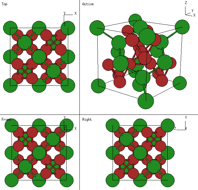 Do związków, które posiadają ten typ struktury wymienić należy: CsBi 2 i RbBi 2. Rysunek 2-18. Struktura typu C15. (United States Naval Research Laboratory, 1996) 2.3.