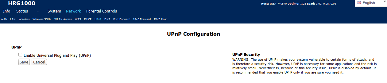 4.4.7 Network DHCP Zakładka odpowiada za konfigurację serwera DHCP na modemie.